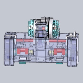 transmission system of crank press Sistem transmisi crank press