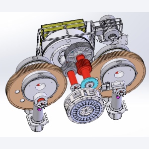 four points gear press transmission Empat poin transmisi gear press