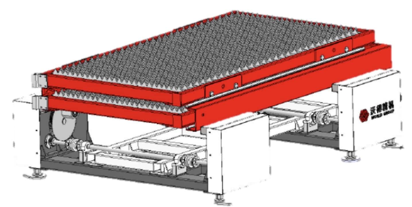 Meja yang dapat diubah untuk mesin pemotong laser