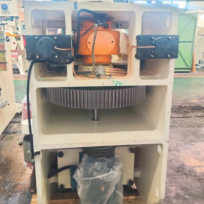 80ton Gap Frame Press dengan kontrol PLC dan kopling pneumatik